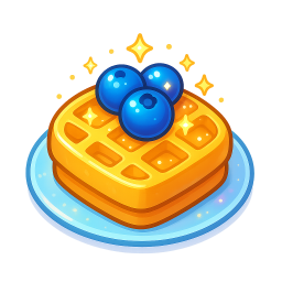 Blueberry Stardust Waffle