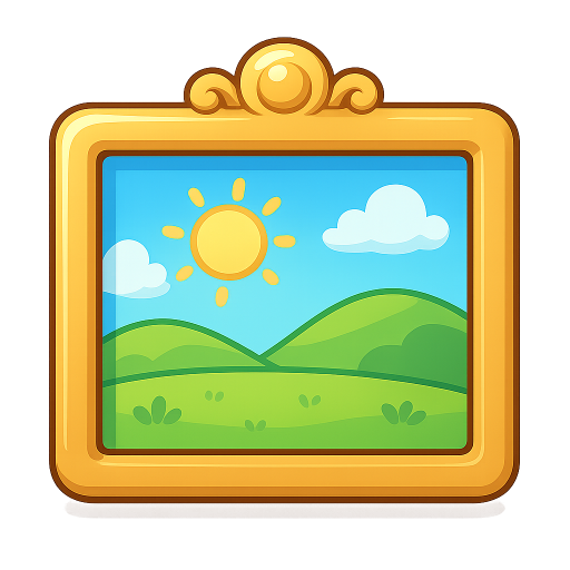 Framed Meadow Painting