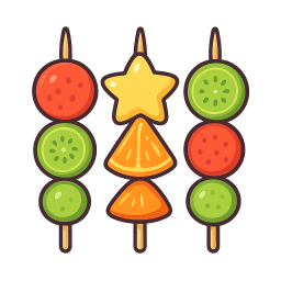 Geometry Fruit Skewers