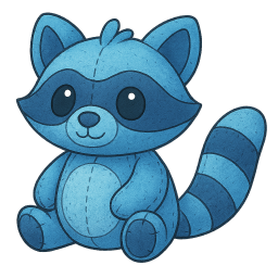 Blue Raccoon Plushie