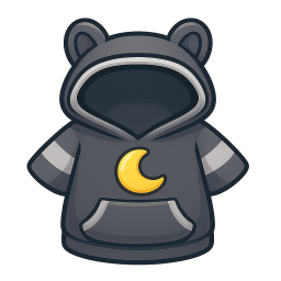 Moonlit Alley Raccoon Hoodie