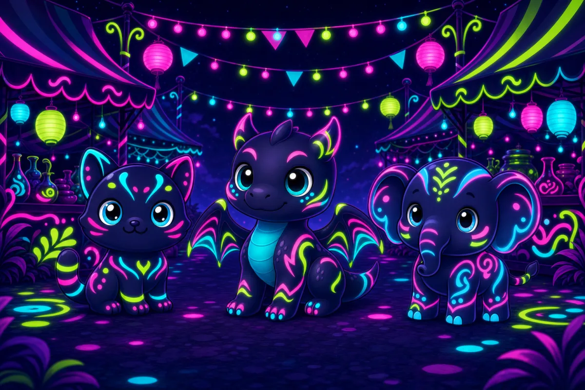 Glow-Up: 31 Neon Pets Light Up the Adoption Center