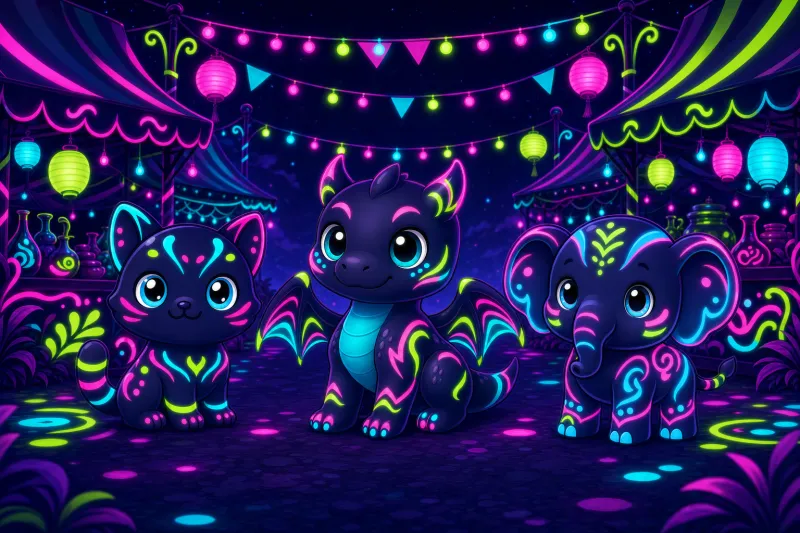 Glow-Up: 31 Neon Pets Light Up the Adoption Center
