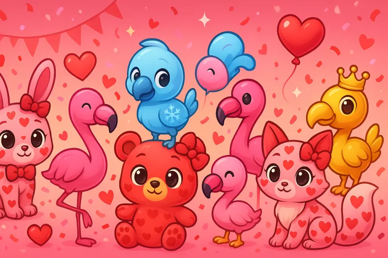 Valentine's Day Celebration: New Flamingo Species and Love-Themed Pets!